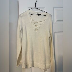 Cross-Cross White Sweater